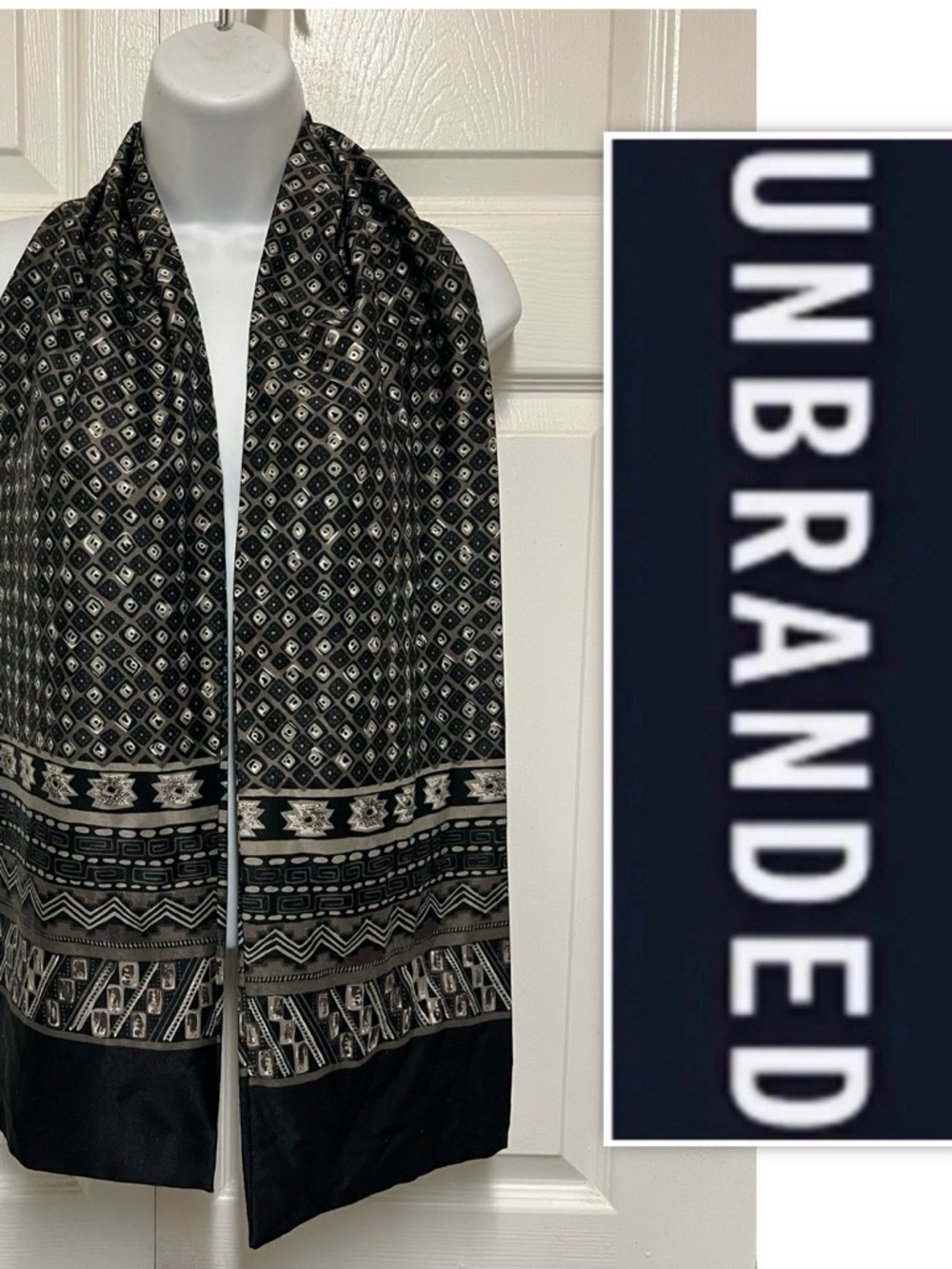 UNBRANDED Double Side Geometric Scarf Ascot